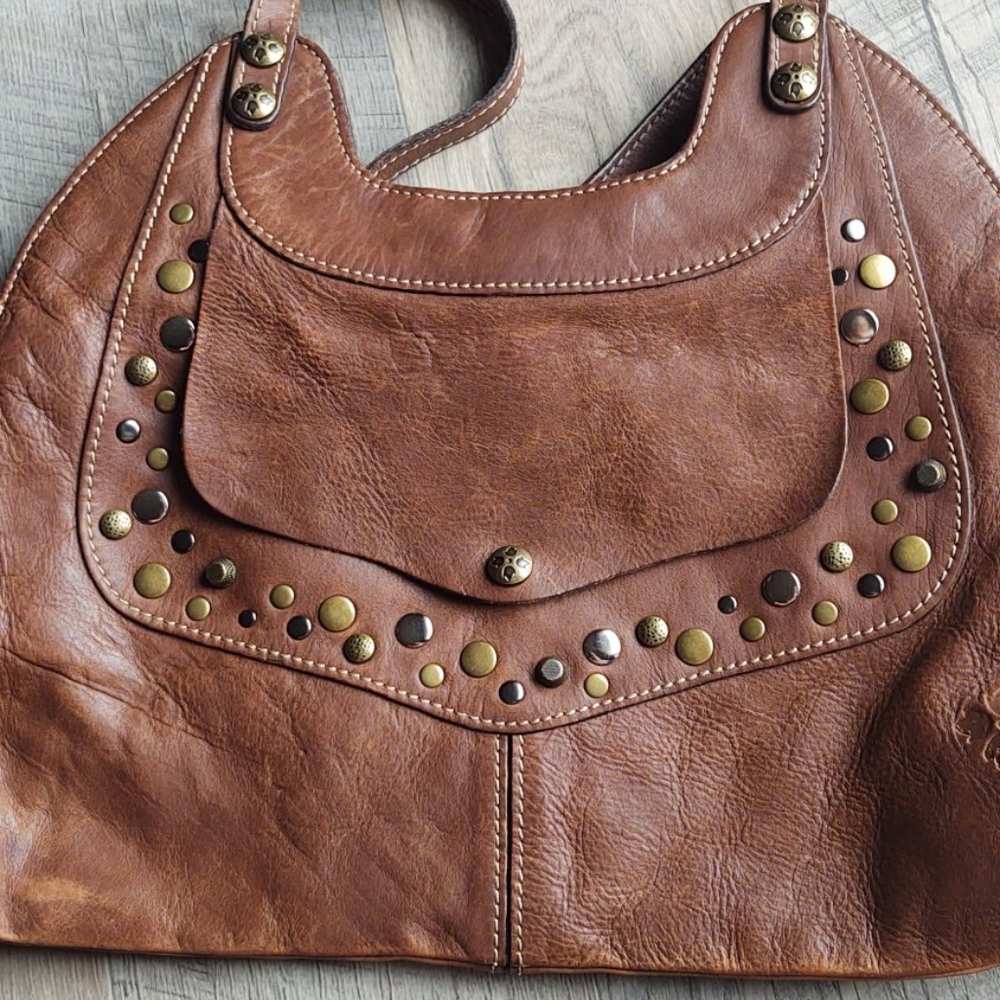 Patricia Nash Brown Satchel - Picture 4 of 6
